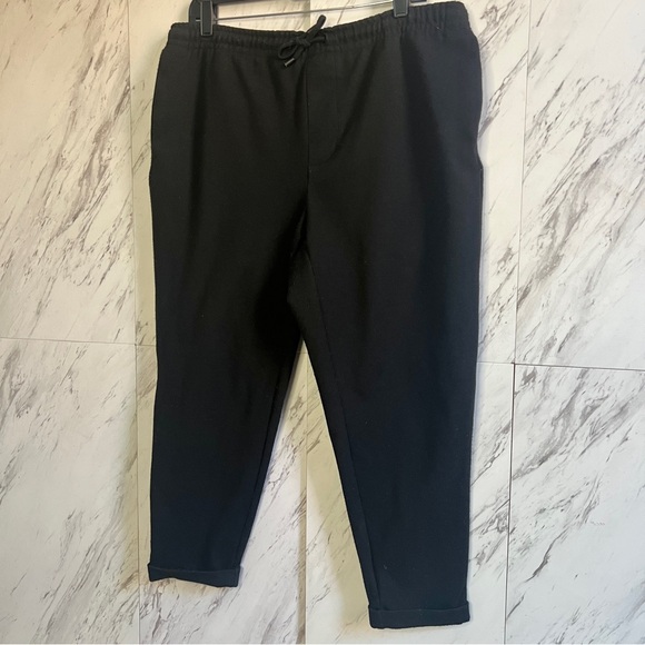 Zara Black Trouser Sweatpants SZ XL - Picture 2 of 4